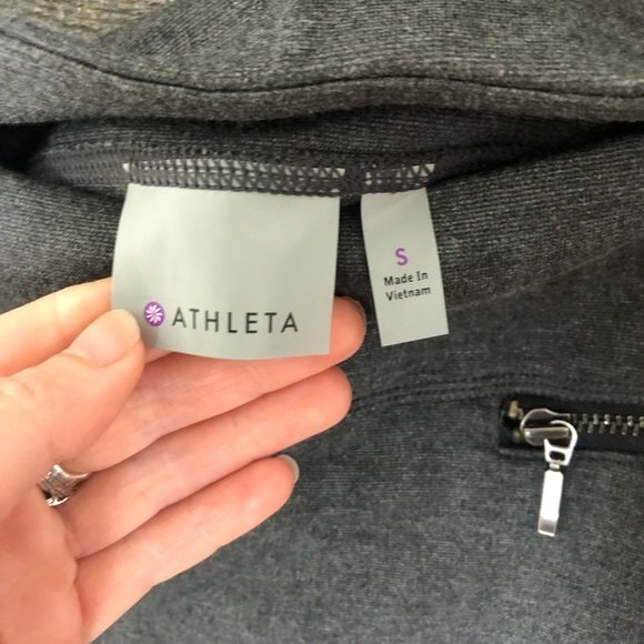 Athleta small grey zipper front strata ponte front midi skirt - Picture 3 of 4